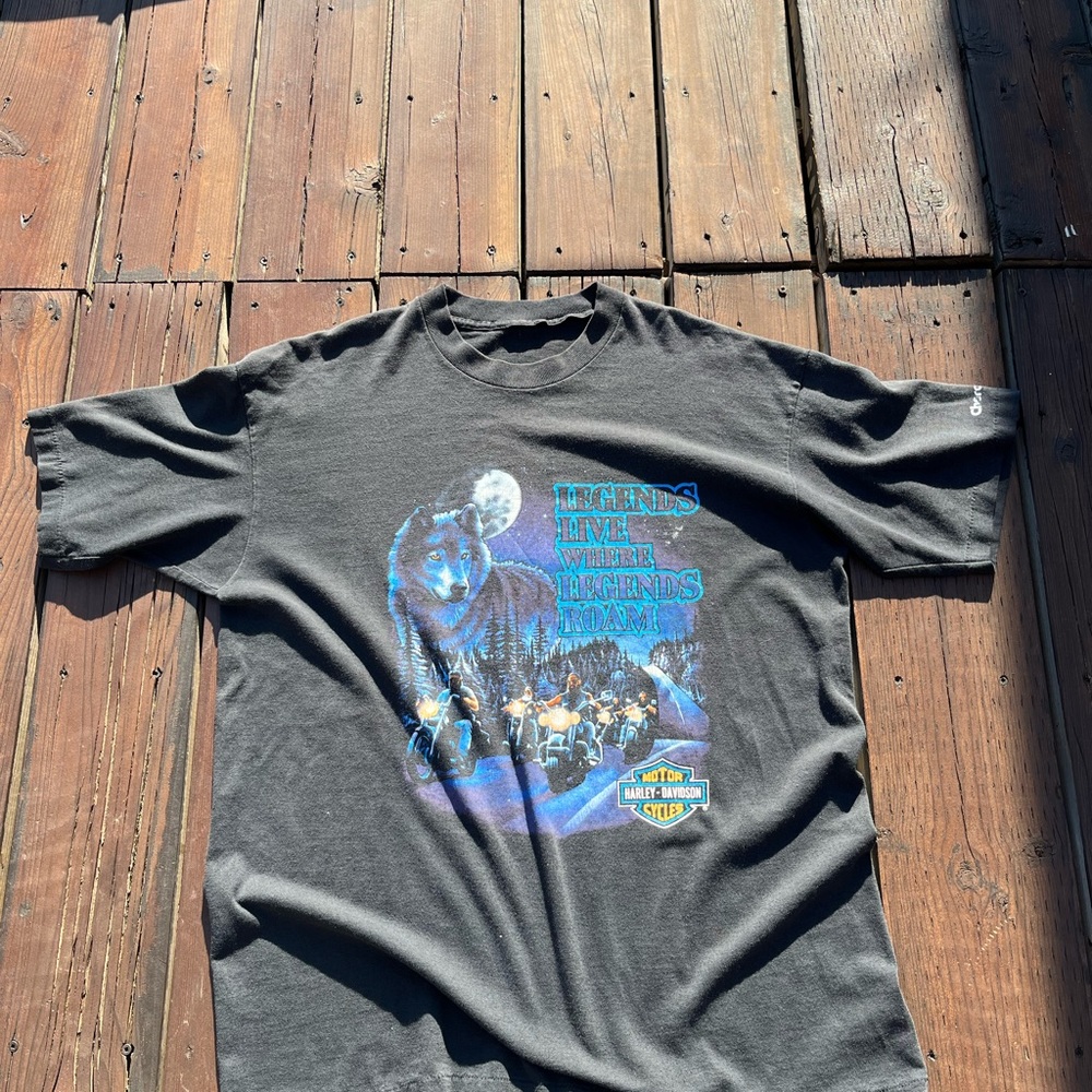 Vintage 1992 Harley Davidson tee single stitch fits L